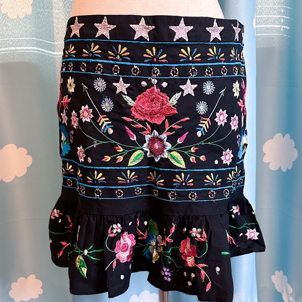 ASOS Embroidered mini skirt